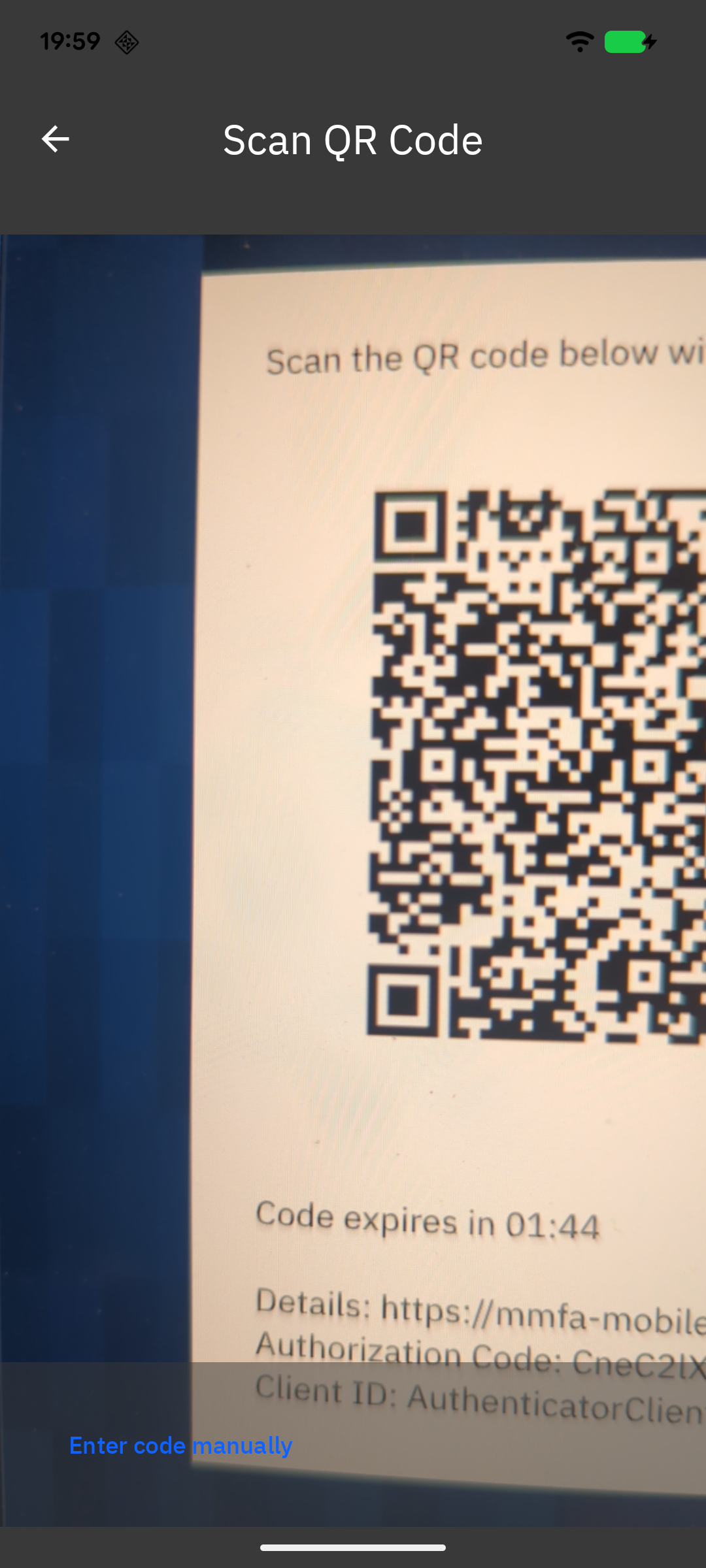 QR code scanner on Android