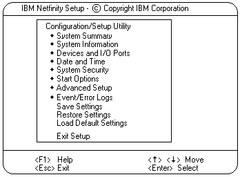Configuration/Setup Utility program overview - Servers