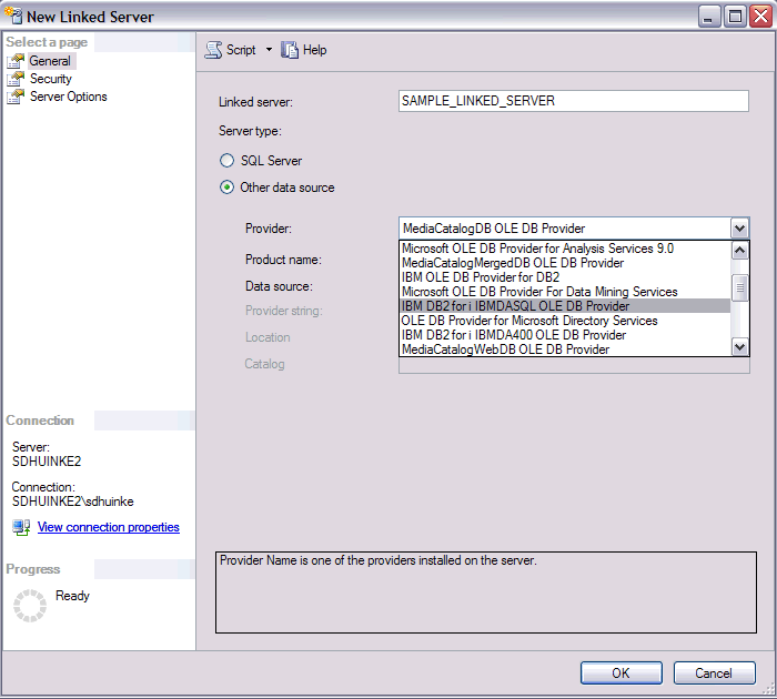 Configuring An Ole Db Provider On An Sql Server