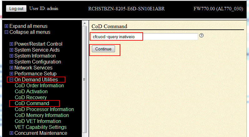 CoD Command panel