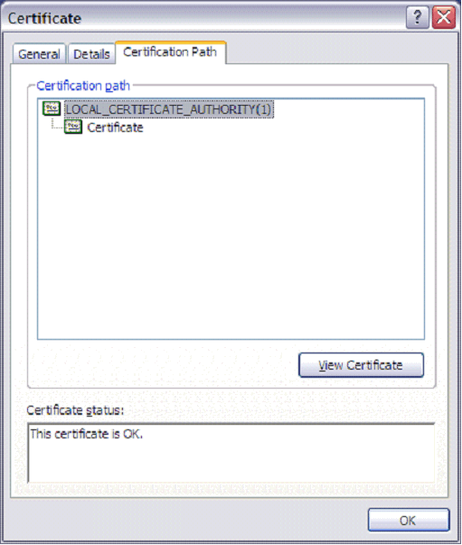 In the Certificate window, click View Certificate.