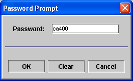 Dialog box to enter the keyring file password.
