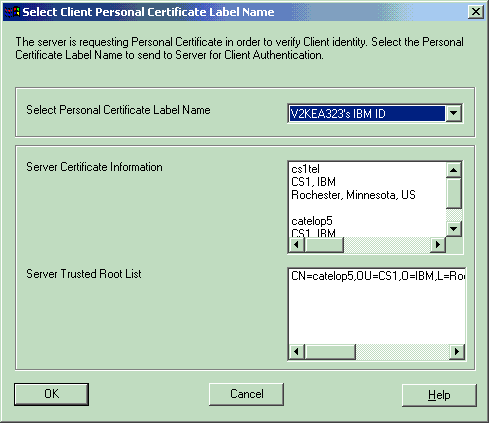 In this window, select the Personal Certificate.